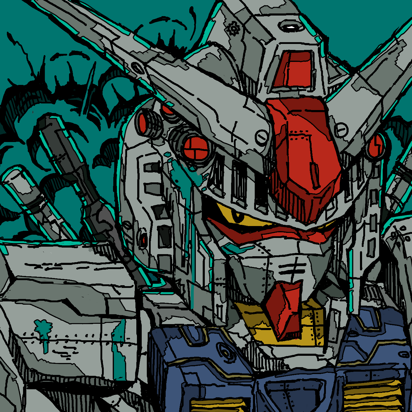 緑背景ロボ lobo Icon